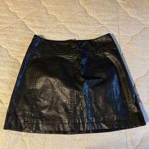 Black Leather Skirt
